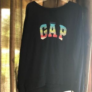 navy embroidered GAP sweatshirt
